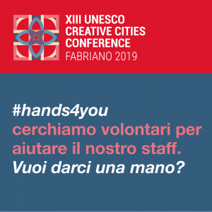 #hands4you : volontari per la XIII UNESCO Creative Cities Conference