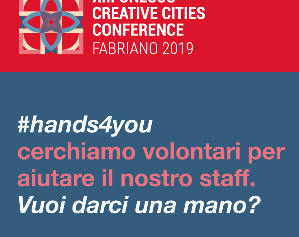 #hands4you : volontari per la XIII UNESCO Creative Cities Conference