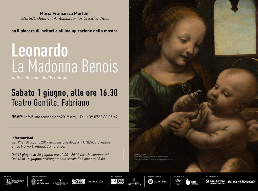 Opening “Leonardo. La Madonna Benois: dalle collezioni dell’Ermitage”, 01 Giugno, 16.30